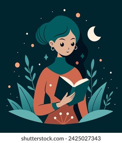 Girl reading a book Illustrations 
