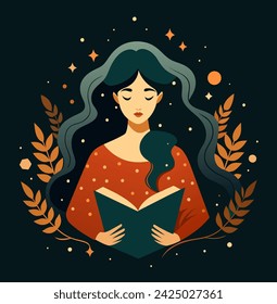 Girl reading a book Illustrations 
