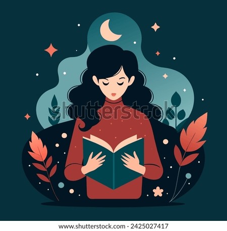 Similar – Image, Stock Photo Reading in the garden Tree