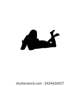 The girl is reading a book. People enjoy summer. Girl sitting on the beach reading a book, tourist, island, travel, palm tree, rest. Silhouette girl sitting on the beach