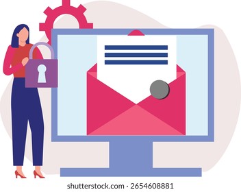 Uma garota recebe uma mensagem de verificação de segurança, fazendo com que ela pare. Ela aguarda ansiosamente pela verificação, esperando poder prosseguir sem atrasos ou complicações no posto de controle.
