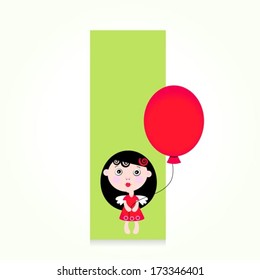 girl with red balloon