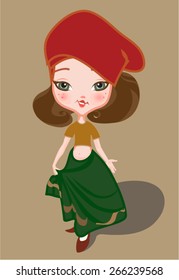 girl with red cap