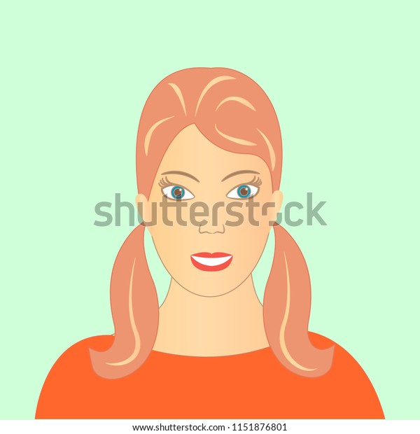 Girl Red Hair Stock Vector Royalty Free 1151876801 Shutterstock