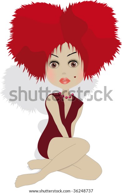 Girl Red Hair Stock Vector Royalty Free 36248737 Shutterstock