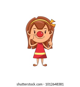 Girl red nose day