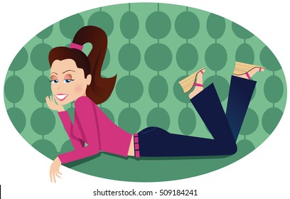 Girl relaxing.