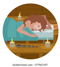 girl relaxing in the spa