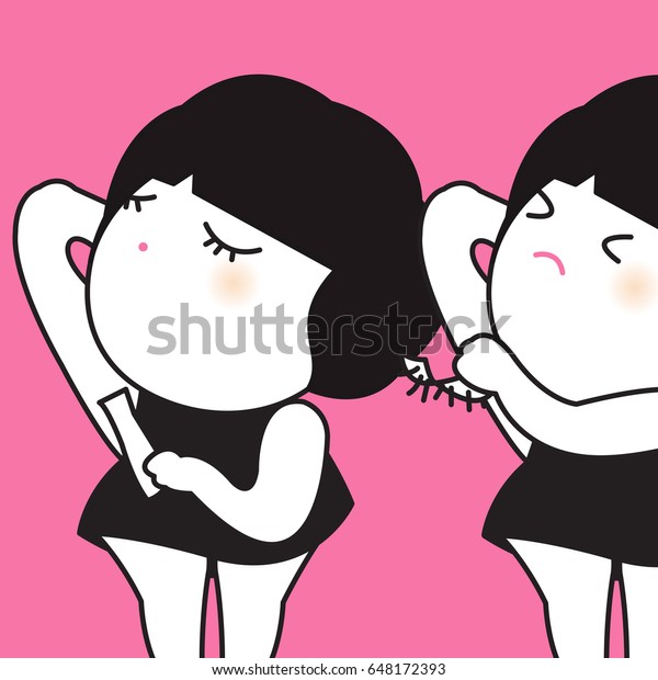 Girl Removing Her Armpit Hard Wax Stock Vector Royalty Free