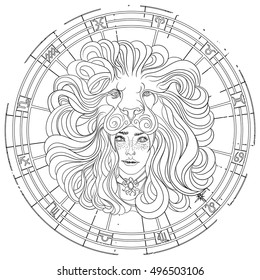 the girl represents the zodiac sign Leo