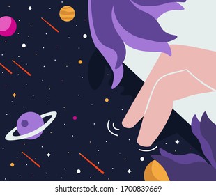 girl resting in open space
