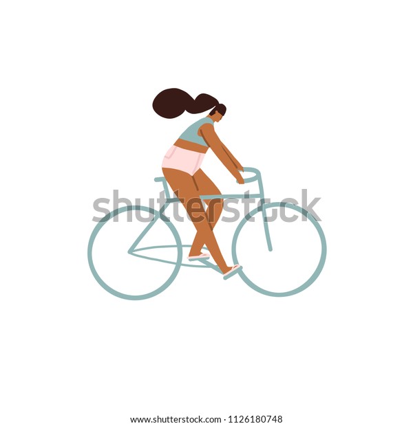 自転車に乗った女の子 ベクター画像で人のイラストを循環させる のベクター画像素材 ロイヤリティフリー
