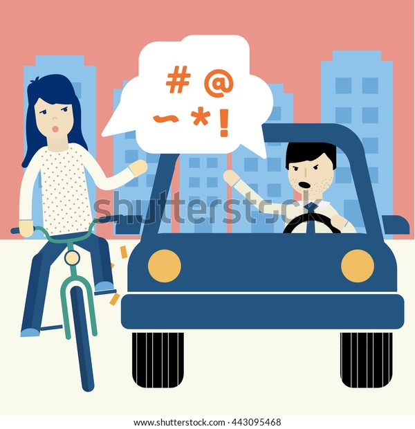 Girl riding a\
bike. Transit laws. Traffic\
rules.