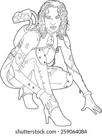 girl and robot