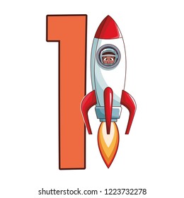 girl rocket number one