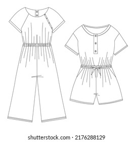 girl romper suit fashion cad