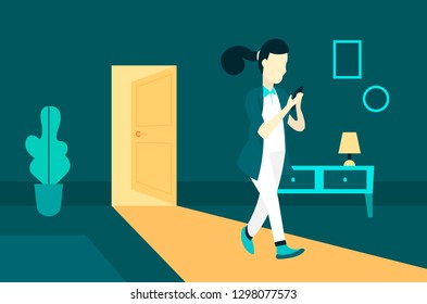 a girl in the room 