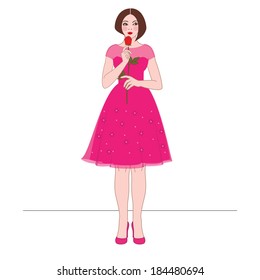 Girl with rose