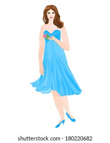 Girl with roses illustrations and vector