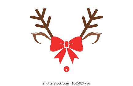 Girl Rudolph and Reindeer Face Vector and Artclip