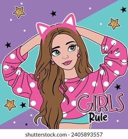 girl rule graphic tees for girl design