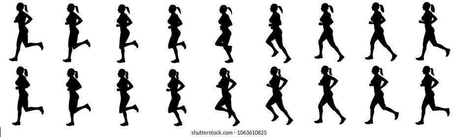Girl Run Cycle Animation Sprite Sheet Stock Vector (Royalty Free)  1063610825 | Shutterstock