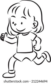 girl running