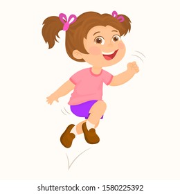girl running on school sport day