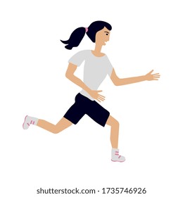 Ilustración plana vector de ejecución