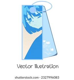 Girl with sadness, Mental illness, Depression, anime vector illustration.