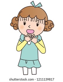 Girl scared surprised