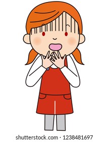 Girl scared surprised