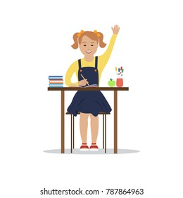 The girl in the school