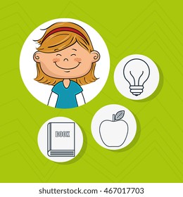 girl school creative vector illustration graphic eps 10