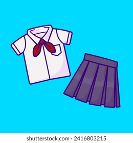 Girl School Uniform Cartoon Vector Icon Illustration.
Education Object Icon Concept Isolated Premium Vector. Flat
Cartoon Style