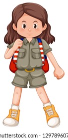 A girl scout character illustration