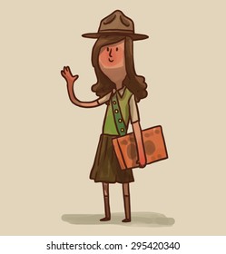 Girl scout, vector