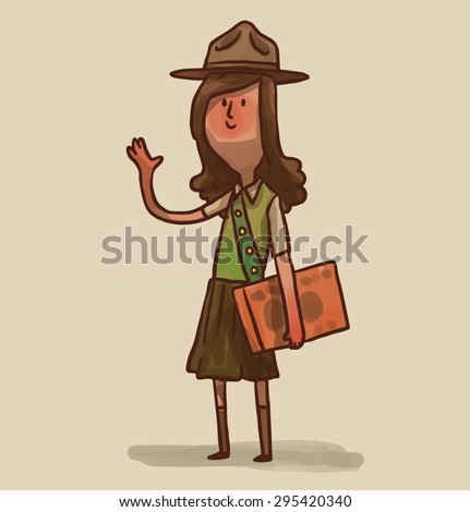 Girl scout, vector