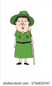 Girl Scouts in Thailand illustration