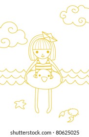 Girl and the sea