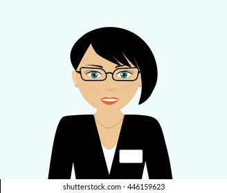 Girl - secretary, manager, office worker.