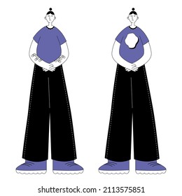 Chica con autolesiones y vacío dentro. Desorden bipolar conceptual, trastorno de personalidad fronterizo, depresión maníaca, trastorno mental para diseño web.