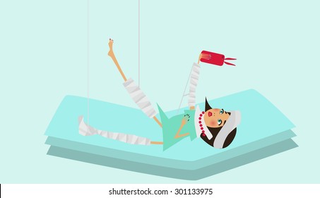 girl selfie illustration fun