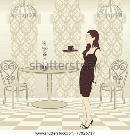 Girl Serving Coffee
