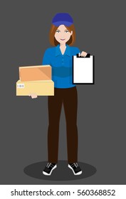 girl shipper.vector illustrator