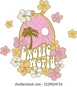 girl shirt design summer floral beach