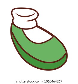 Girl shoe cartoon