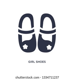 girl shoes icon. Simple element illustration from kid and baby concept. girl shoes editable symbol design on white background. Can be use for web and mobile.