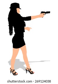 Girl Shooting Vector Stock Vector (Royalty Free) 269124038 | Shutterstock