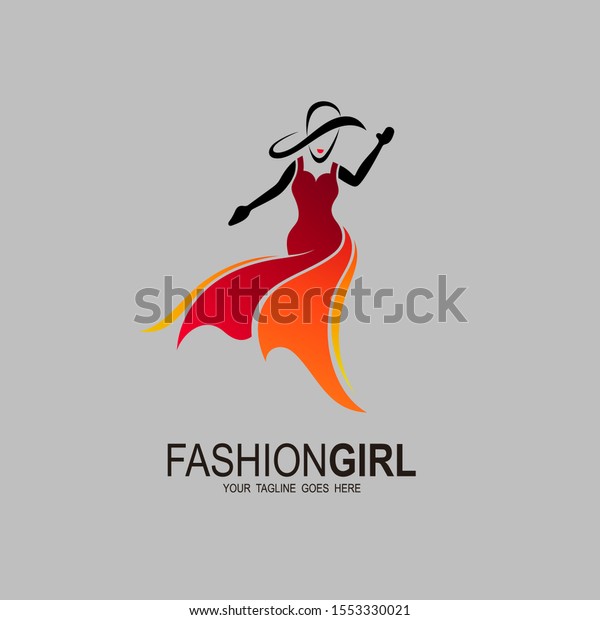 Girl Shop Logo Fashion Luxury Glamour Stock Vector (Royalty Free ...